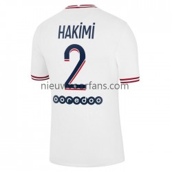 Paris Saint-Germain Heren Shirt met Bedrukking Hakimi 2 Vierde 2021-2022 Korte Mouw