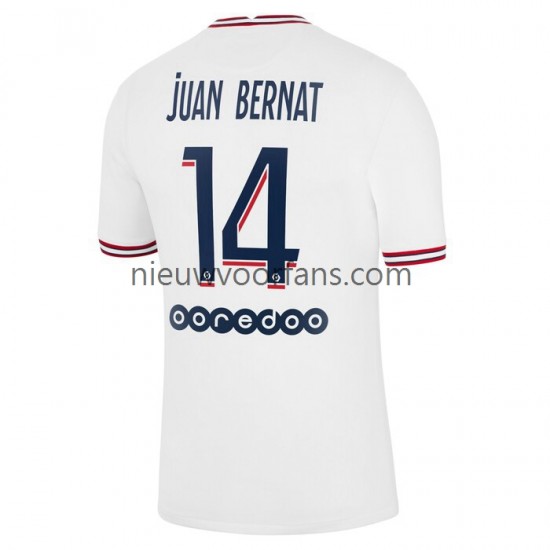 Paris Saint-Germain Heren Shirt met Bedrukking Juan Bernat 14 Vierde 2021-2022 Korte Mouw