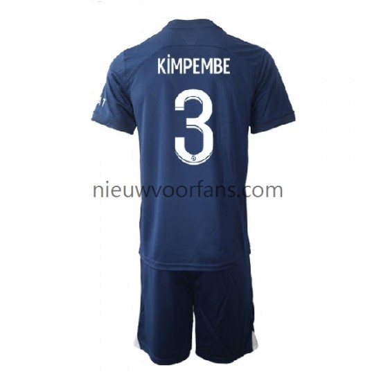 Paris Saint-Germain Kind Shirt met Bedrukking Kimpembe 3 Thuis 2022-2023 Korte Mouw