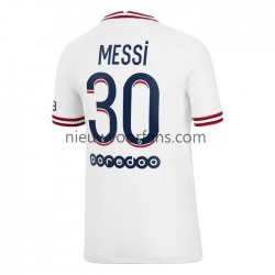 Paris Saint-Germain Heren Shirt met Bedrukking Lionel Messi 30 Vierde 2021-2022 Korte Mouw
