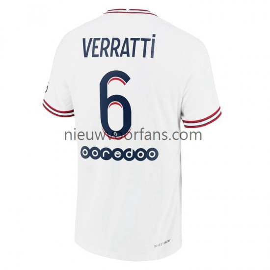 Paris Saint-Germain Heren Shirt met Bedrukking Marco Verratti 6 Vierde 2021-2022 Korte Mouw