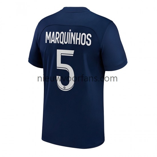 Paris Saint-Germain Heren Shirt met Bedrukking Marquinhos 5 Thuis 2022-2023 Korte Mouw