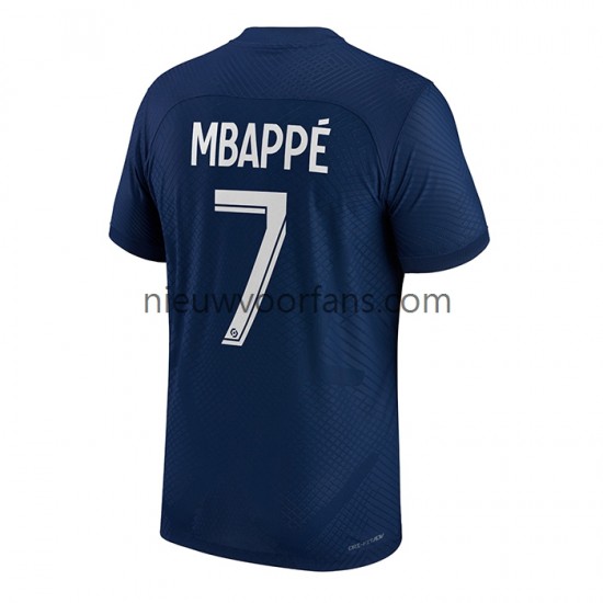 Paris Saint-Germain Heren Shirt met Bedrukking Mbappé 7 Thuis 2022-2023 Korte Mouw