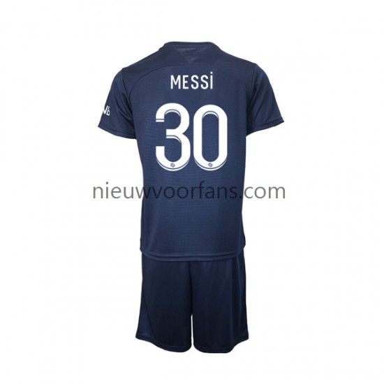 Paris Saint-Germain Kind Shirt met Bedrukking Messi 30 Thuis 2022-2023 Korte Mouw