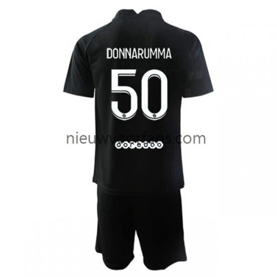 Paris Saint-Germain Kind Shirt met Bedrukking Doelman PSG Gianluigi Donnarumma 50 Uit 2021-2022 Korte Mouw