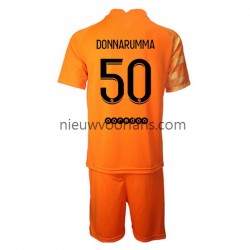 Paris Saint-Germain Kind Shirt met Bedrukking Doelman PSG Gianluigi Donnarumma 50 Thuis 2021-2022 Korte Mouw