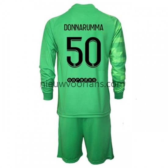 Paris Saint-Germain Kind Shirt met Bedrukking Doelman PSG Gianluigi Donnarumma 50 Derde 2021-2022 Lange Mouw