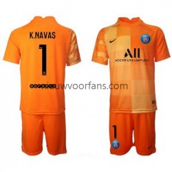Paris Saint-Germain Kind Shirt met Bedrukking Doelman PSG Keylor Navas 1 Thuis 2021-2022 Korte Mouw