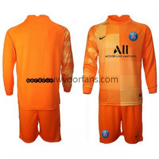 Paris Saint-Germain Kind Shirt met Bedrukking Doelman PSG Thuis 2021-2022 Lange Mouw