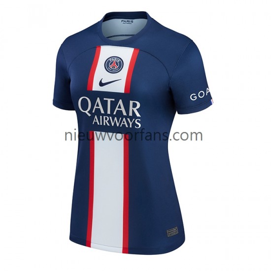 Paris Saint-Germain Dames Shirt met Bedrukking Thuis 2022-2023 Korte Mouw