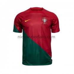 Portugal Heren Shirt met Bedrukking Thuis WK 2022 Korte Mouw