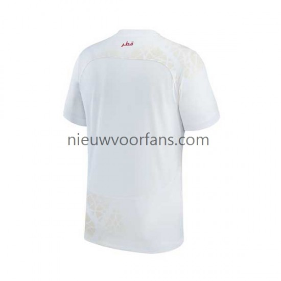 Qatar Heren Shirt met Bedrukking Uit WK 2022 Korte Mouw