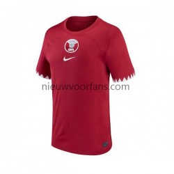 Qatar Heren Shirt met Bedrukking Thuis WK 2022 Korte Mouw