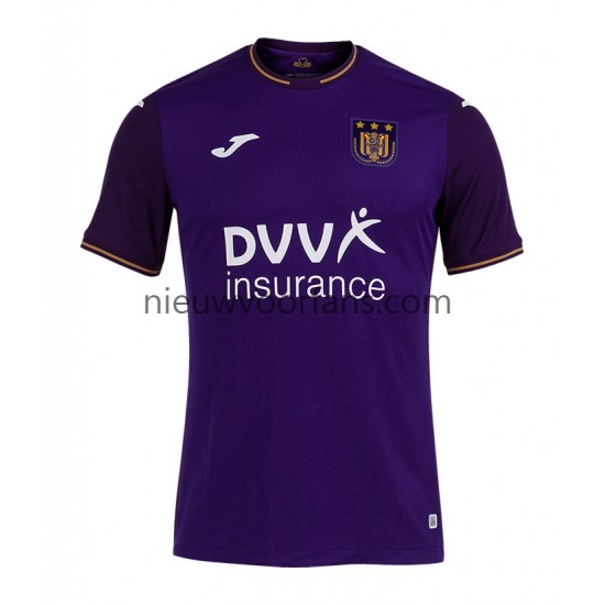 RSC Anderlecht Heren Shirt met Bedrukking Thuis 2021-2022 Korte Mouw
