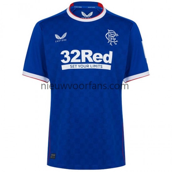 Rangers Heren Shirt met Bedrukking Thuis 2022-2023 Korte Mouw