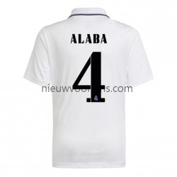 Real Madrid Heren Shirt met Bedrukking Alaba 4 Thuis 2022-2023 Korte Mouw