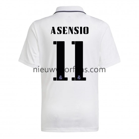 Real Madrid Heren Shirt met Bedrukking Asensio 11 Thuis 2022-2023 Korte Mouw