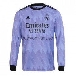 Real Madrid Heren Shirt met Bedrukking Uit 2022-2023 Lange Mouw
