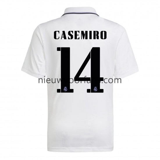 Real Madrid Heren Shirt met Bedrukking Casemiro 14 Thuis 2022-2023 Korte Mouw