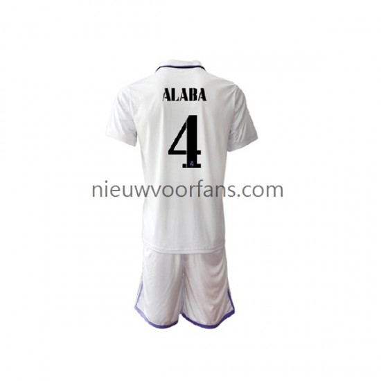 Real Madrid Kind Shirt met Bedrukking David Alaba 4 Thuis 2022-2023 Korte Mouw
