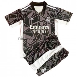Real Madrid Kind Shirt met Bedrukking Doelman Uit 2022-2023 Korte Mouw
