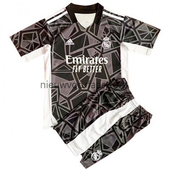 Real Madrid Kind Shirt met Bedrukking Doelman Uit 2022-2023 Korte Mouw