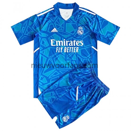 Real Madrid Kind Shirt met Bedrukking Doelman Thuis 2022-2023 Korte Mouw