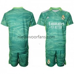 Real Madrid Kind Shirt met Bedrukking Doelman Derde 2021-2022 Korte Mouw