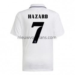 Real Madrid Heren Shirt met Bedrukking Hazard 7 Thuis 2022-2023 Korte Mouw