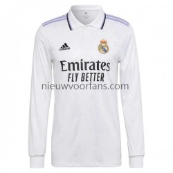 Real Madrid Heren Shirt met Bedrukking Thuis 2022-2023 Lange Mouw