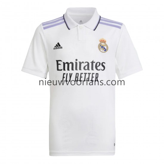 Real Madrid Heren Shirt met Bedrukking Thuis 2022-2023 Korte Mouw