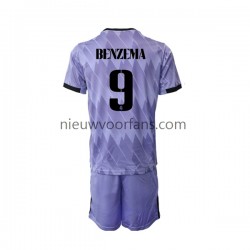 Real Madrid Kind Shirt met Bedrukking Karim Benzema 9 Uit 2022-2023 Korte Mouw