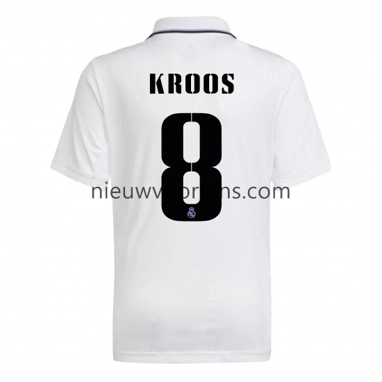 Real Madrid Heren Shirt met Bedrukking Kroos 8 Thuis 2022-2023 Korte Mouw