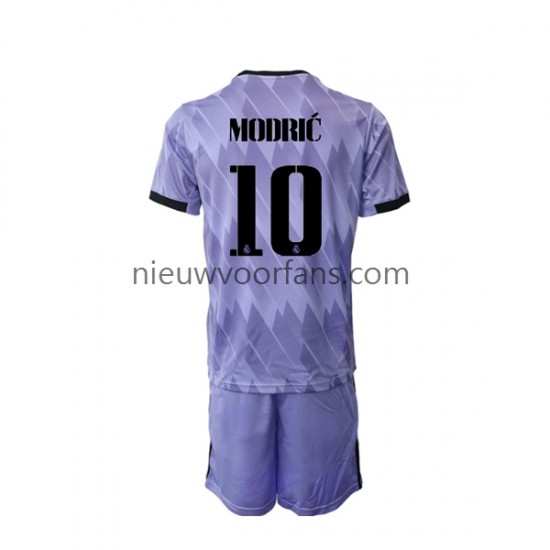Real Madrid Kind Shirt met Bedrukking Modrić Luka 10 Uit 2022-2023 Korte Mouw