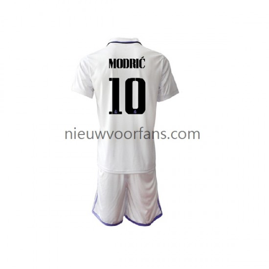 Real Madrid Kind Shirt met Bedrukking Modrić Luka 10 Thuis 2022-2023 Korte Mouw