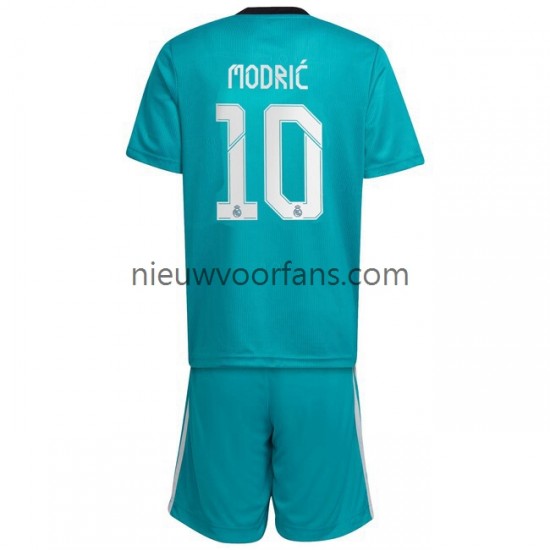 Real Madrid Kind Shirt met Bedrukking Modrić Luka 10 Derde 2021-2022 Korte Mouw