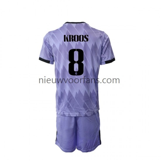 Real Madrid Kind Shirt met Bedrukking Toni Kroos 8 Uit 2022-2023 Korte Mouw