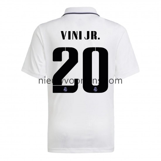 Real Madrid Heren Shirt met Bedrukking Vini Jr. 20 Thuis 2022-2023 Korte Mouw