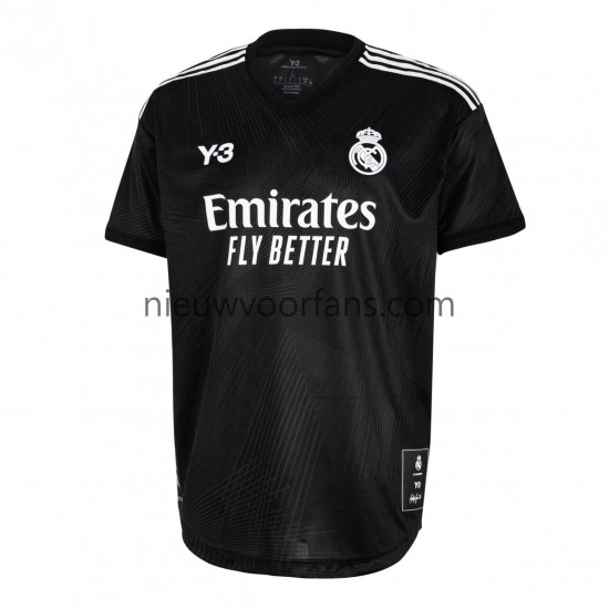 Real Madrid Heren Shirt met Bedrukking Y-3 Vierde 2021-2022 Korte Mouw