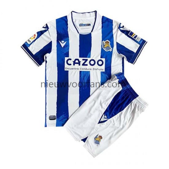 Real Sociedad Kind Shirt met Bedrukking Thuis 2022-2023 Korte Mouw