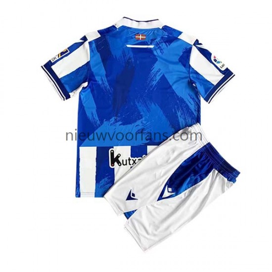 Real Sociedad Kind Shirt met Bedrukking Thuis 2022-2023 Korte Mouw