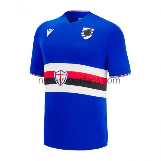 Sampdoria Heren Shirt met Bedrukking Thuis 2022-2023 Korte Mouw