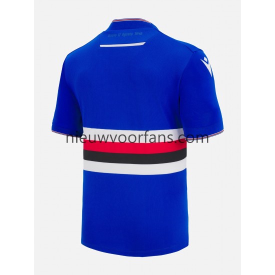 Sampdoria Heren Shirt met Bedrukking Thuis 2022-2023 Korte Mouw