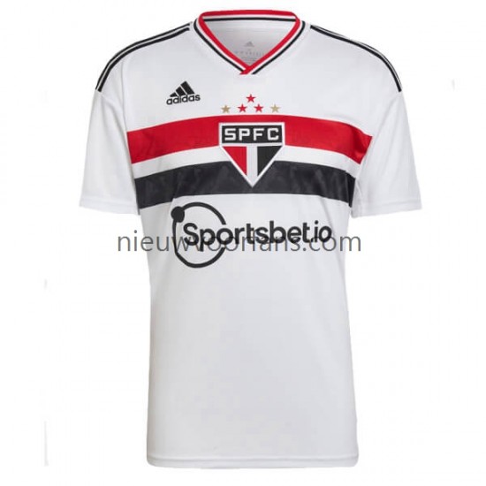 Sao Paulo Heren Shirt met Bedrukking Thuis 2022-2023 Korte Mouw