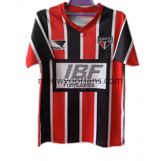 Sao Paulo Heren Shirt met Bedrukking 1991 Retro Uit Korte Mouw