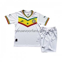 Senegal Kind Shirt met Bedrukking Thuis WK 2022 Korte Mouw