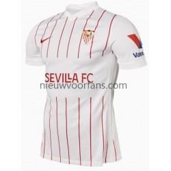 Heren Shirt met Bedrukking Sevilla FC Thuis 2021-2022 Korte Mouw
