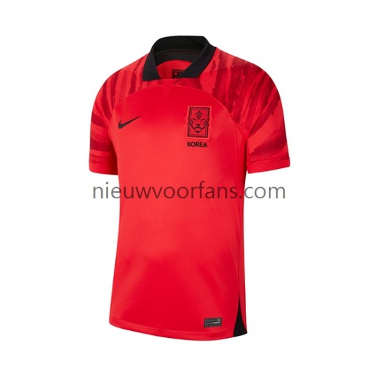 Zuid-Korea Heren Shirt met Bedrukking Thuis WK 2022 Korte Mouw
