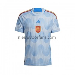 Spanje Heren Shirt met Bedrukking Uit WK 2022 Korte Mouw