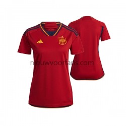 Spanje Dames Shirt met Bedrukking Thuis WK 2022 Korte Mouw